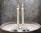 Ceramic White Rose Candle Holder-Set of 2, Wedding Décor or Gift, Anniversary Décor or Gift, Home Décor, Vanity Decor